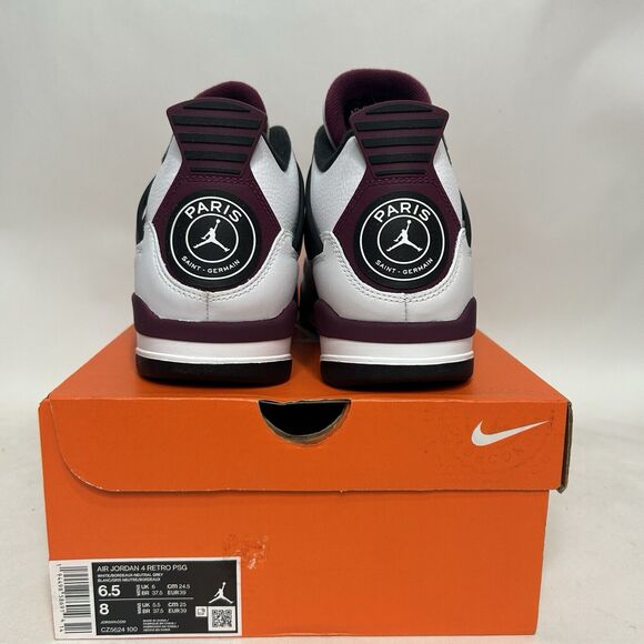Nike Air Jordan 4 Retro x Paris Saint-Germain “Bordeaux” - Picture 4 of 6